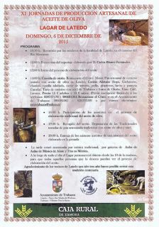 XI JORNADAS DE PRODUCCIÓN ARTESANAL DE ACEITE DE OLIVA, LAGAR DE LATEDO